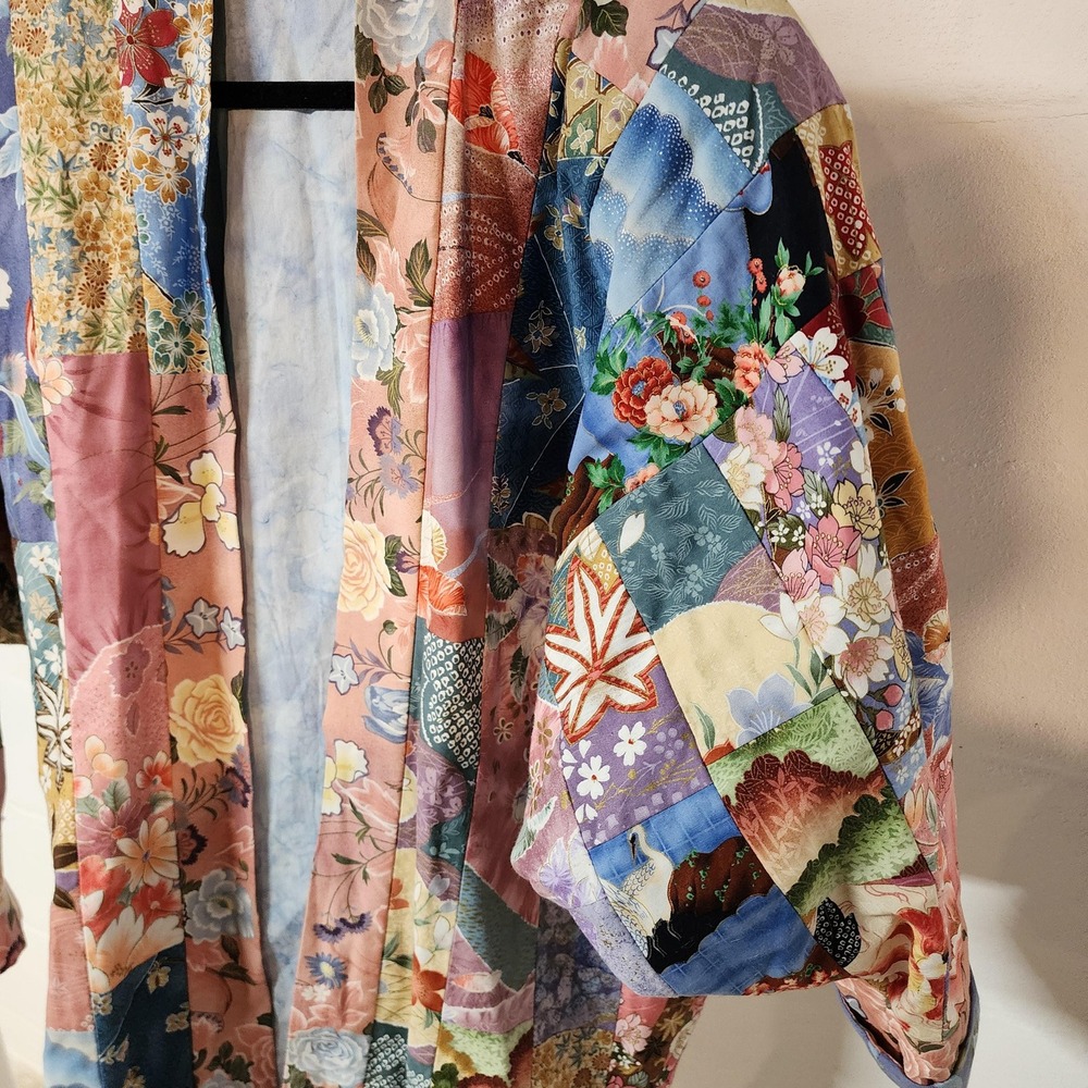 Quilted Jacket Hand Sewing & Patchwork Asian Insp… - image 3